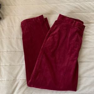 L.L. Bean Burgundy corduroy pants